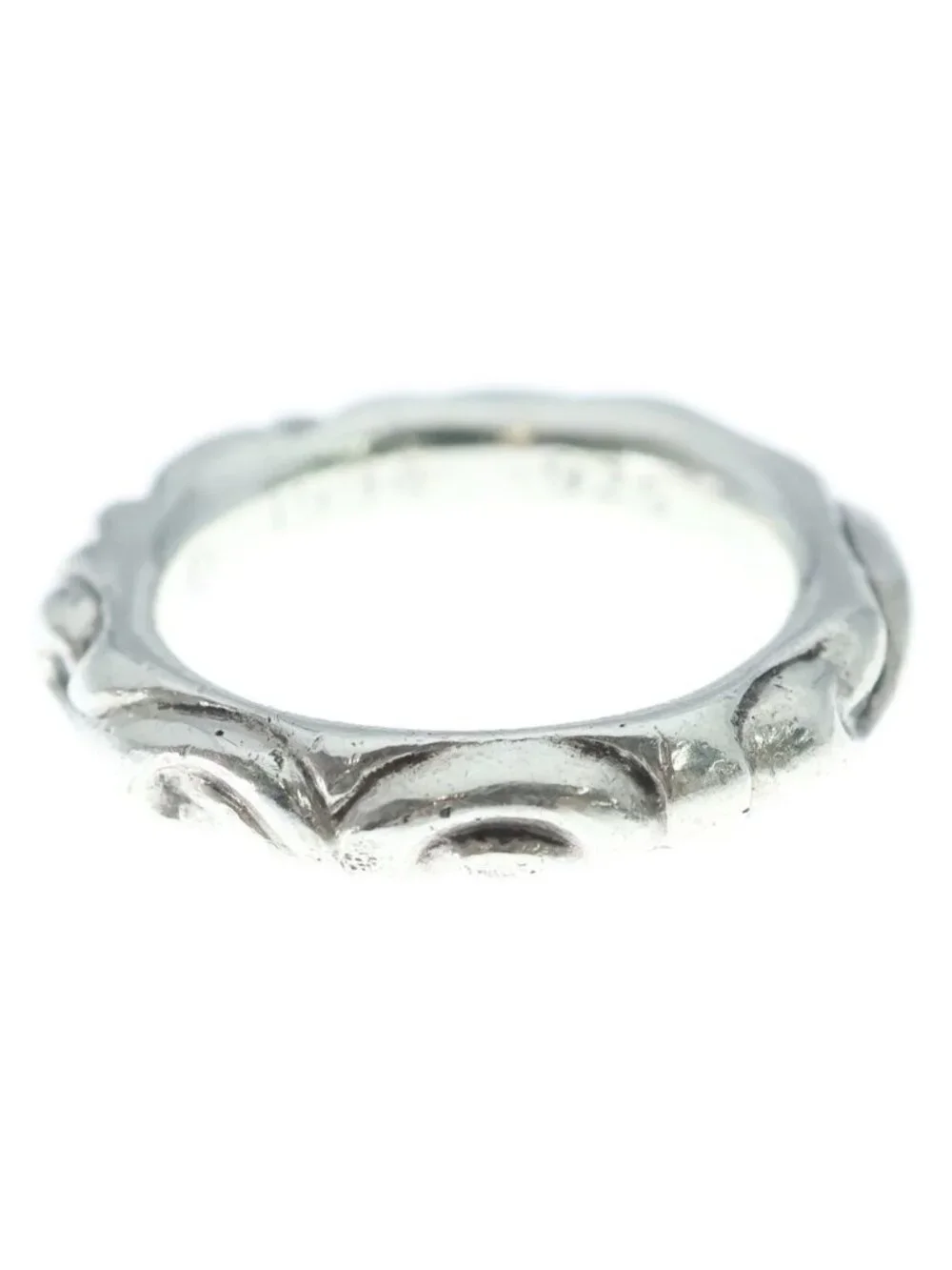 Chrome Hearts Scrl Band Scroll Ring Silver